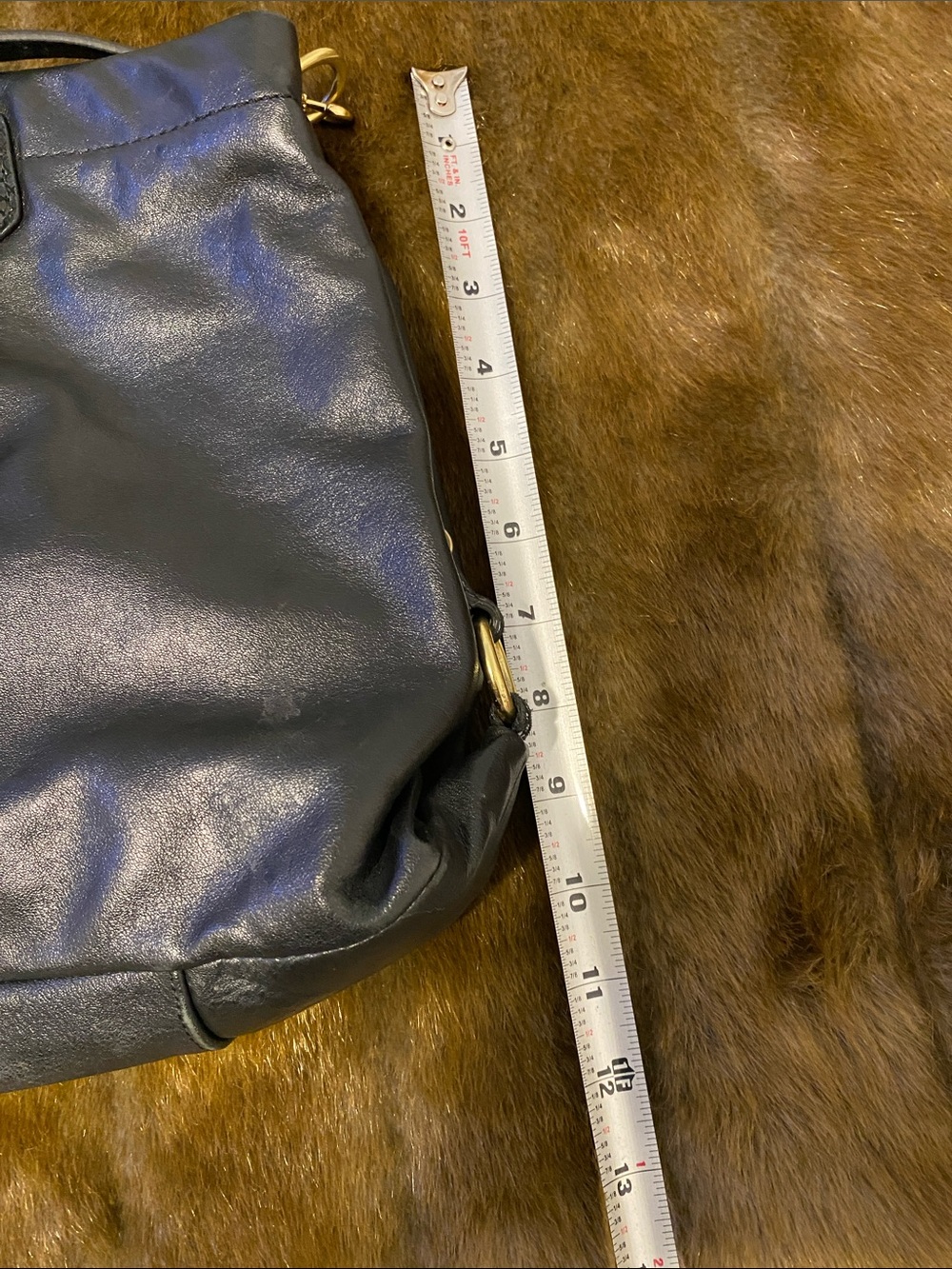 Coach Black Leather Shoulder Bag with Gold Hardware, minimal wear. Crossbody - Picture 10 of 10